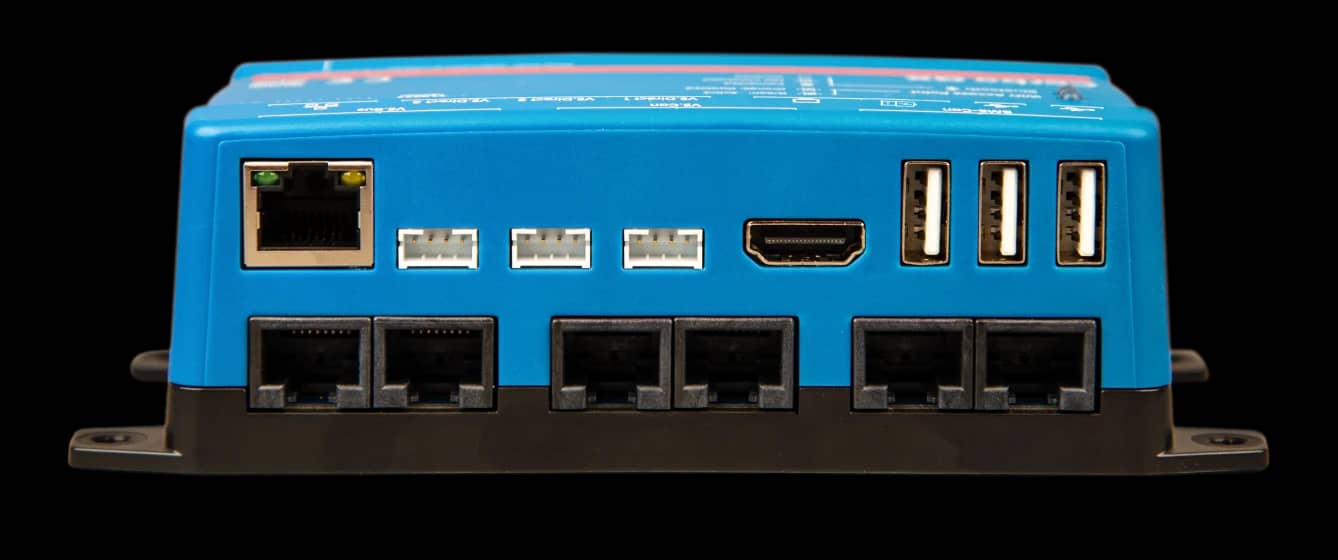 Rear view of the Nucleo GX with its connections
