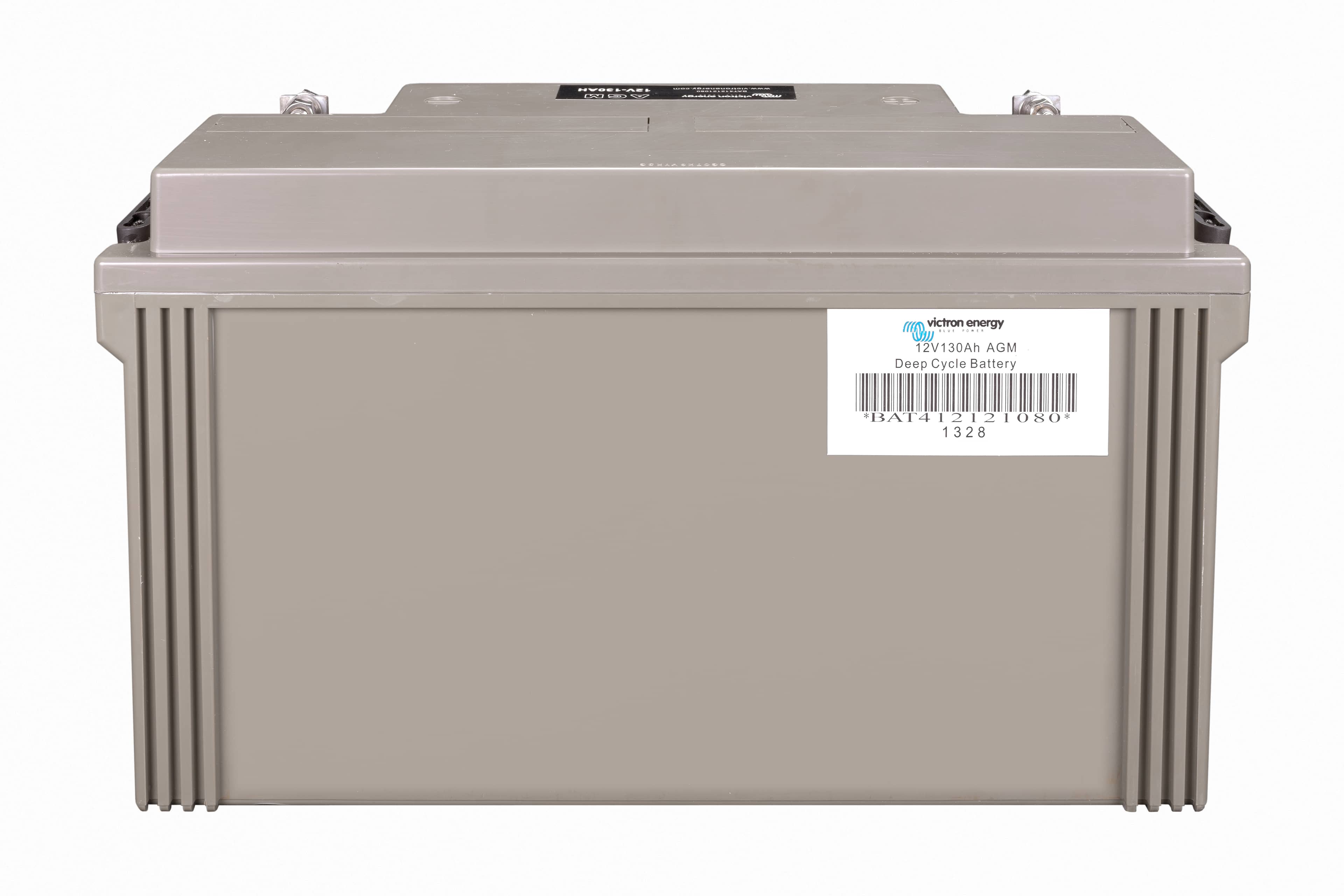 12V 130Ah AGM Deep Cycle Battery (back) thumbnail