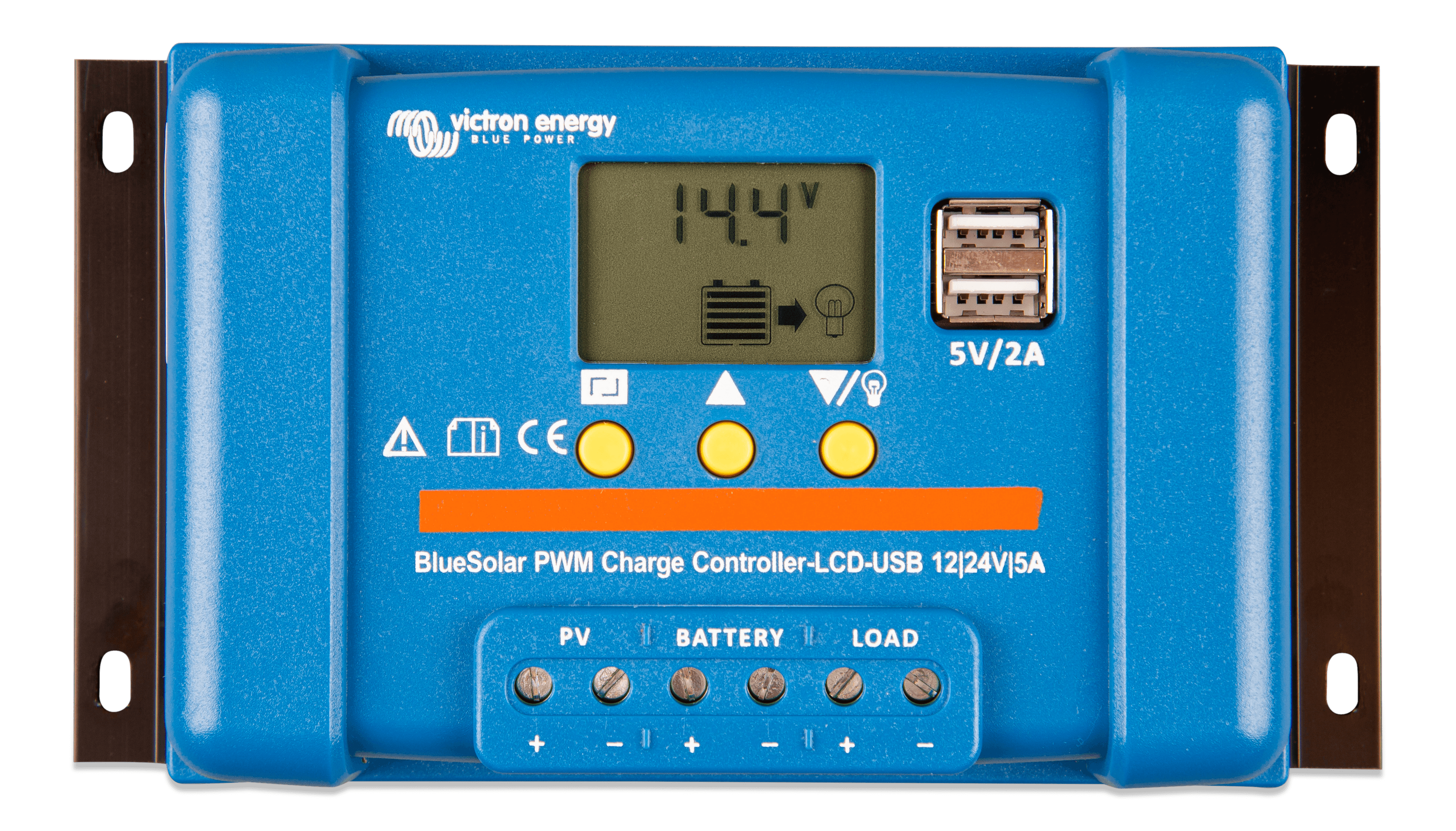 BlueSolar PWM Charge Controller LCD USB 12/24V-5A (top) thumbnail